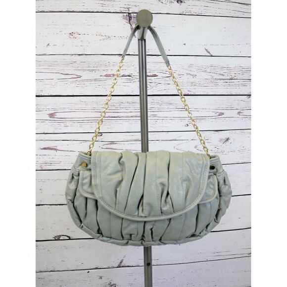 Street Level Handbags - Street Level Light Gray Vegan Leather Handbag